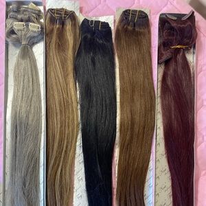 7pcs hair ext human hair 22”long  new